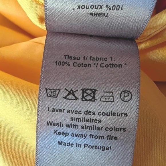 NWT Zadig & Voltaire Taskiz Pop Sun Yellow Cotton Button Down Shirt Size Small - Picture 8 of 10